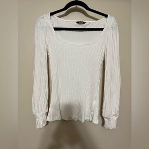 White lines long sleeve top
